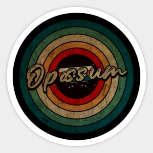 Opossum  -  Vintage Circle kaset Sticker